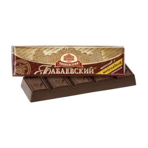 Picture of  Chocolate Bar with chocolate filling Babaevsky 50g 