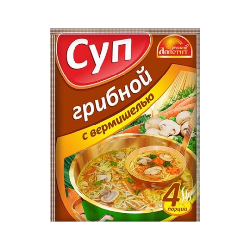 Picture of Soup instant Mushrooms with Noodles Russian Appetite 60g 