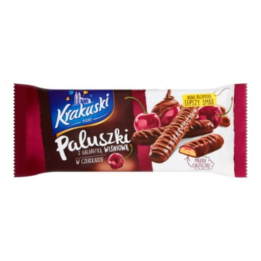 Picture of Biscuits Sticks with Cherry Filling Krakuski 144g