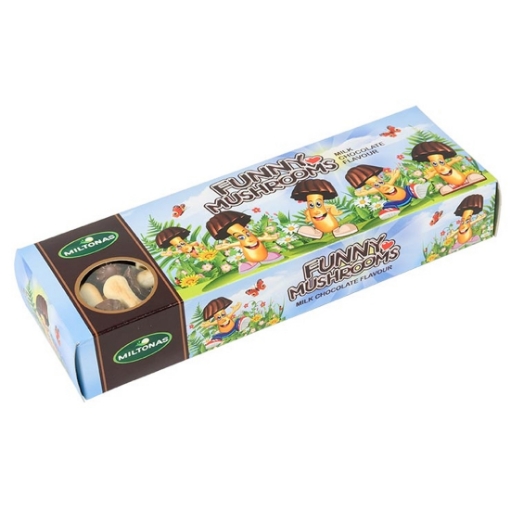 Picture of CLEARANCE-Biscuits Chocolate Flavour Funny Mushrooms Miltonas 170g