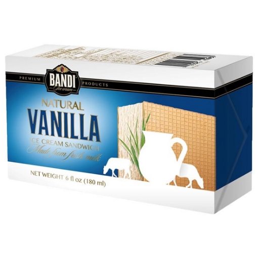 Picture of Ice-cream Vanilla Sandwich Bandi 180ml - PICK UP ONLY FROM AUCKLAND SKAZKA STORE. CAN NOT BE DISPATCHED WITH COURIER