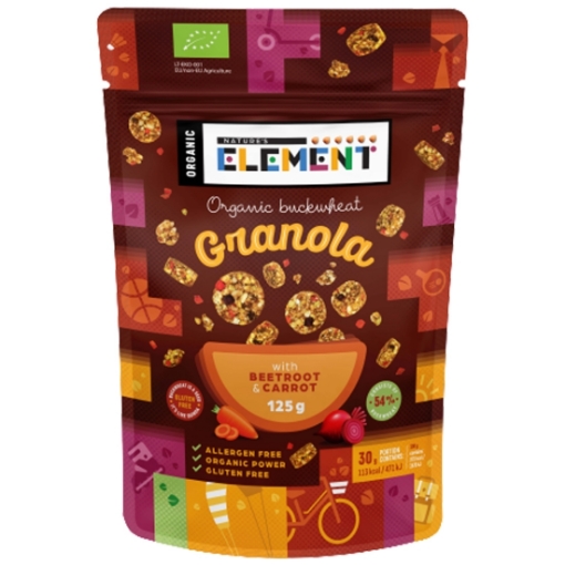 Picture of CLEARANCE-Organic Buckwheat Granola with Beetroot and Carrot Kedainiu 125g