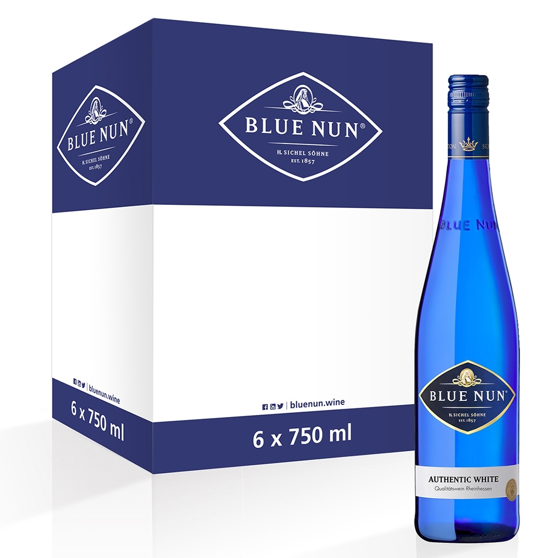 Wine Blue Nun Authentic White 10 % Alc 750ml. Skazka Eastern European ...