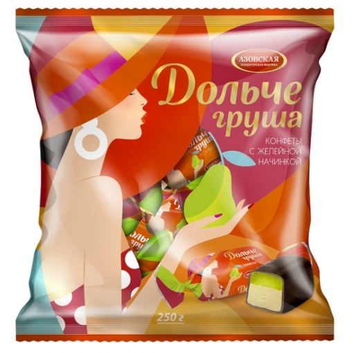 Picture of Chocolate Candies with Jelly Filling Dolce Pear Azovskaya 250g