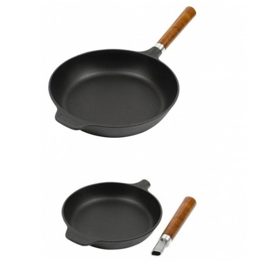 Picture of Cast Iron Frying Pan with Wooden Hand Manoli Legmash