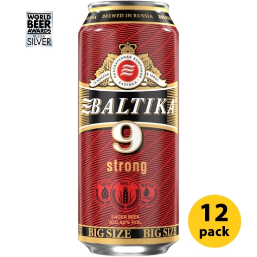 Picture of 12-Pack Beer Baltika 9 - 8.0% Alc 900ml