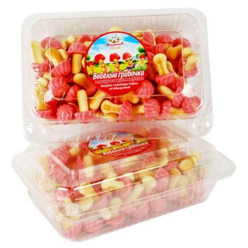 Picture of Biscuits Funny Mushrooms Strawberry Flavour VP 250g