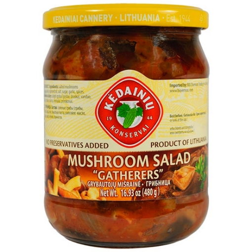 Picture of Pickled Mushrooms Salad in Tomato Sauce Kedainiu 480g