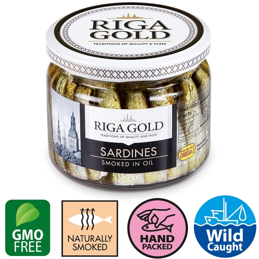 Picture of Smoked Sardines in oil Riga Gold 270g