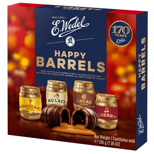 Picture of CLEARANCE-Chocolate with Liquor Barrels Wedel 200g