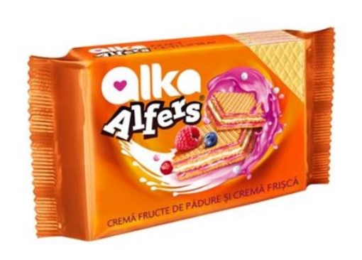 Picture of Waffles Berry-Milk Cream Alfers Alka 170g 