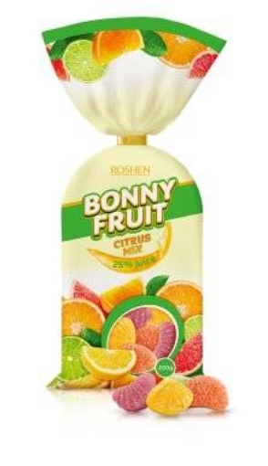 Picture of CLEARANCE - Candies Jelly Citrus Mix Bonny-Fruit Roshen 200g 