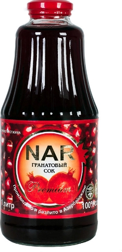 Picture of Pomegranate Juice Premium 100% NAR Bottle 1L 