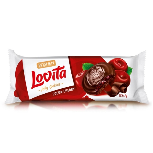 Picture of Biscuits with Cocoa-Cherry Filling Lovita Rochen 135g