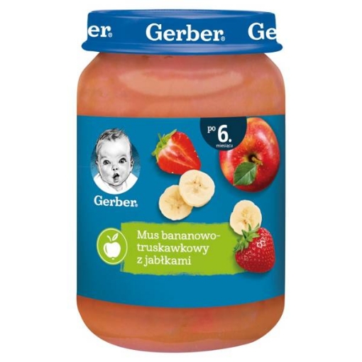 Picture of CLEARANCE - Dessert Mousse Banana Strawberry Apple Gerber 190g