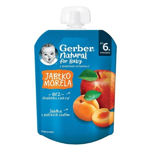 Picture of Dessert Mousse Tube Apple Apricot Gerber 80g