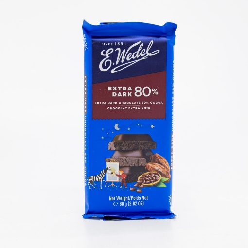 Picture of CLEARANCE-Chocolate Dark 80% Wedel 80g