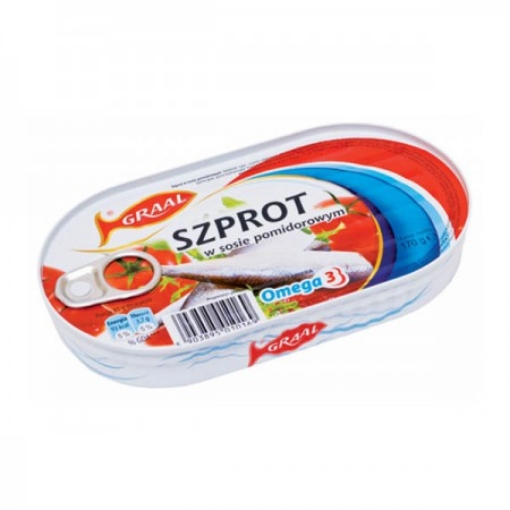 Picture of Sprats In Tomato Sauce grail graal 170g