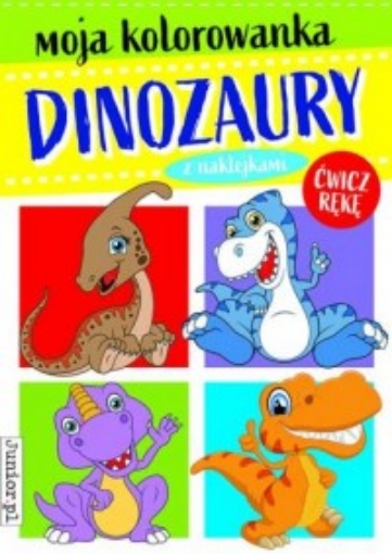 Picture of Coloring Book With Stickers Dinosaurs gazeta