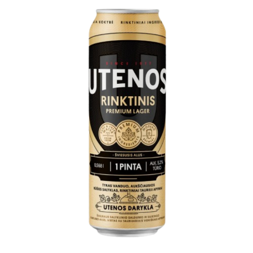 Picture of Beer RINKTINIS Utenos 5.2% Can 568ml