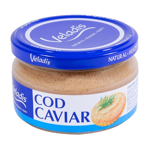 Caviar Cod Slightly Salted Veladis Jar 180g