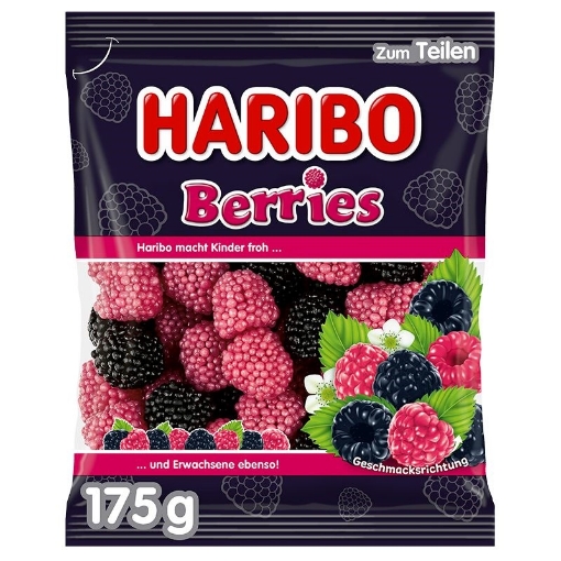 Haribo Berries Candies 175g – Fruity gummy candies with a crunchy sugar coating